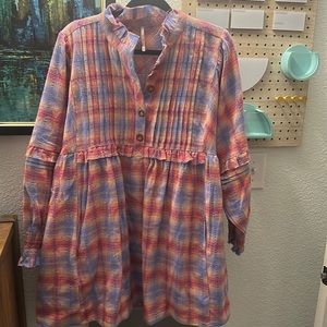 Plaid Free People Tunic/Dress, missing Free People tag.